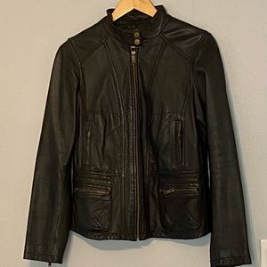 Leather Bomber Jacket